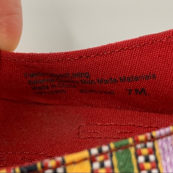 Naturalizer Berlynn multi-colored canvas elastic slingback espadrille wedge 7m - Picture 12 of 12